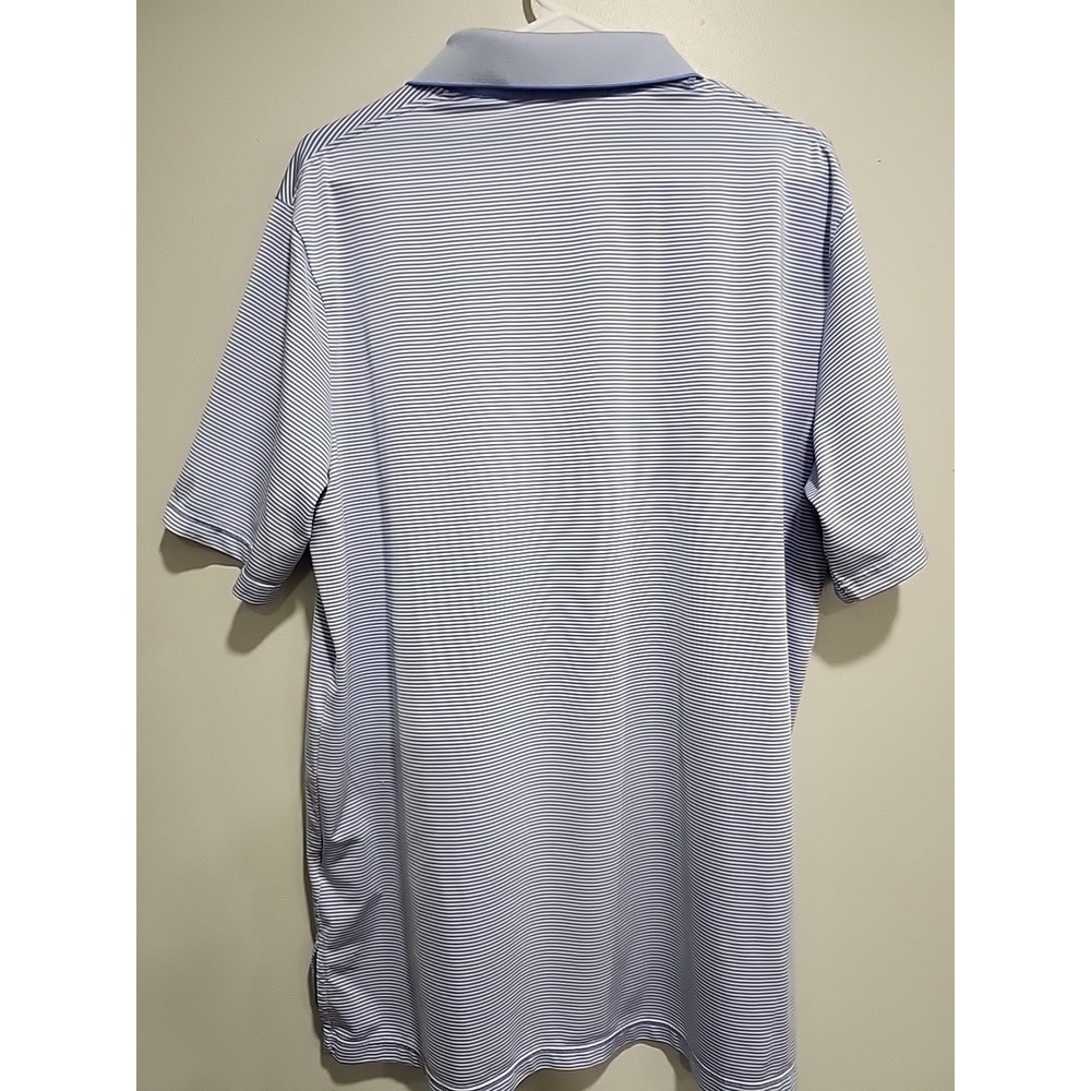 Ralph Lauren RLX Wicking Golf Polo, Mens L, Lt. Blue/White Striped Short Sleeve - Picture 15 of 15